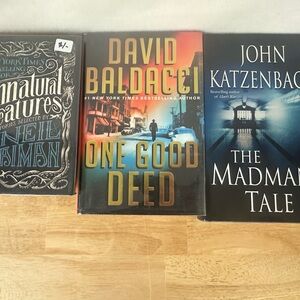 Lot Of 3 Mystery Thriller Books: Madman’s Tale One Good Deed Unnatural Creature